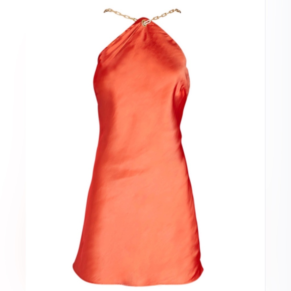 Cult Gaia Minna Orange Halter Dress - Picture 3 of 5
